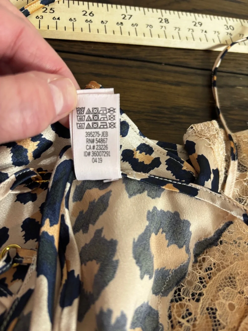 Victoria’s Secret Leopard Lace Cami XS Y2K Satin Tie Back Top Going Out - Picture 10 of 14